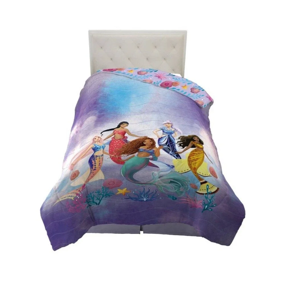 Disney The Little Mermaid Kids' live action girls comforter  twin seashells